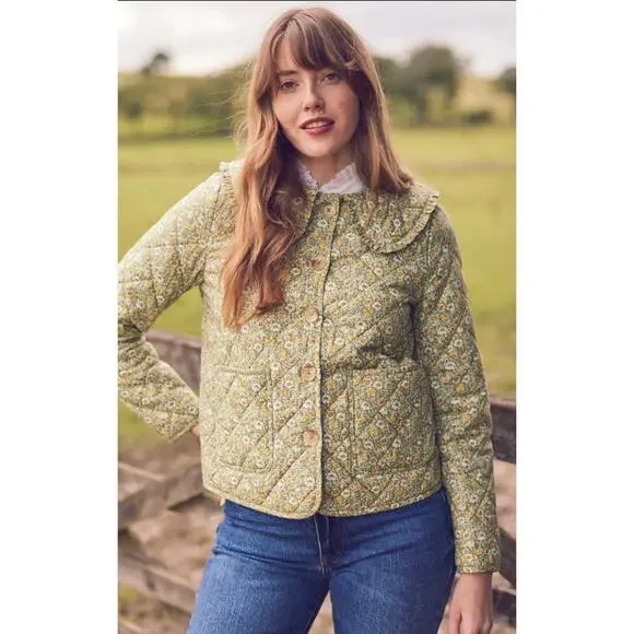 Laura Ashley Quilted Green Jacket, size Large - Picture 1 of 5